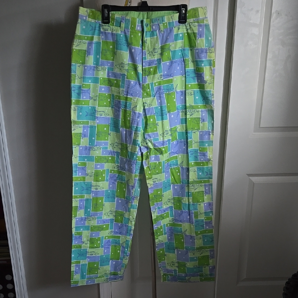 Spring Sale..Lilly Pulitzer Go Fish Vintage Mens Pants